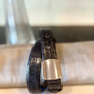 Talbots Black Leather Belt